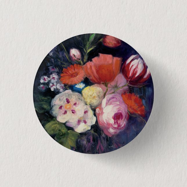 Fresh Cut Spring Flower 1 Inch Round Button (Front)
