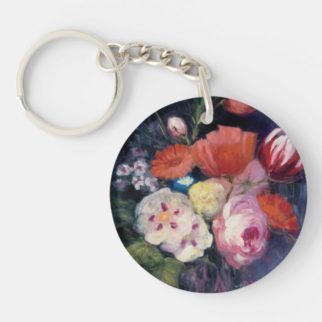 Fresh Cut Spring Flower Keychain (Front)