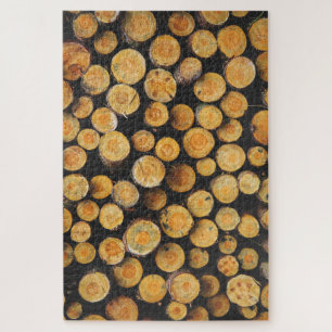 Fresh Cut Stack of Tree Logs Jigsaw Puzzle
