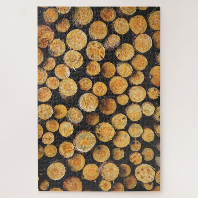 Fresh Cut Stack of Tree Logs Jigsaw Puzzle (Vertical)