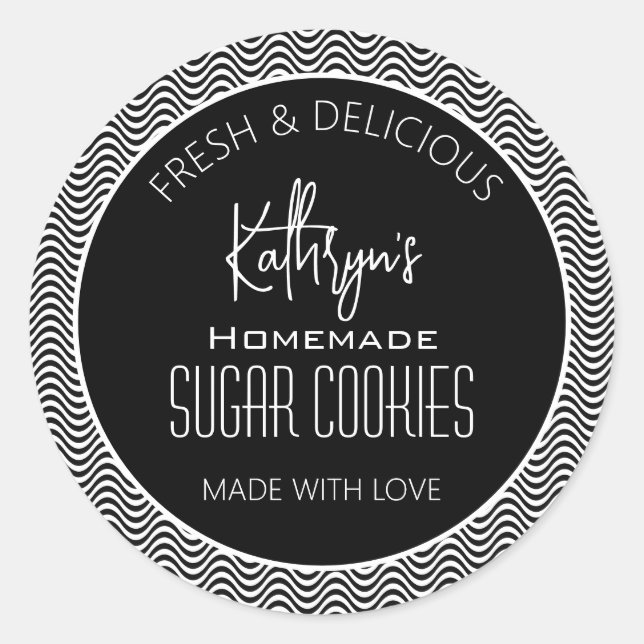 "Fresh & Delicious" Personalized Food Label (Front)