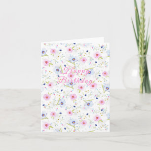 Fresh Design Flowers Birthday Card