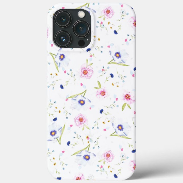 Fresh Design Flowers Pattern iPhone Case (Back)
