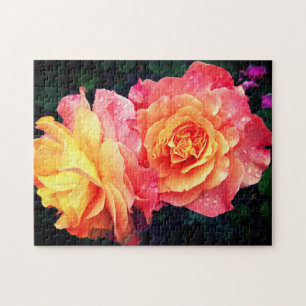 Fresh Dew Roses - Rpmantic Jigsaw Puzzle