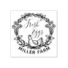 Fresh Eggs Floral Wreath Monogram Egg Stamp