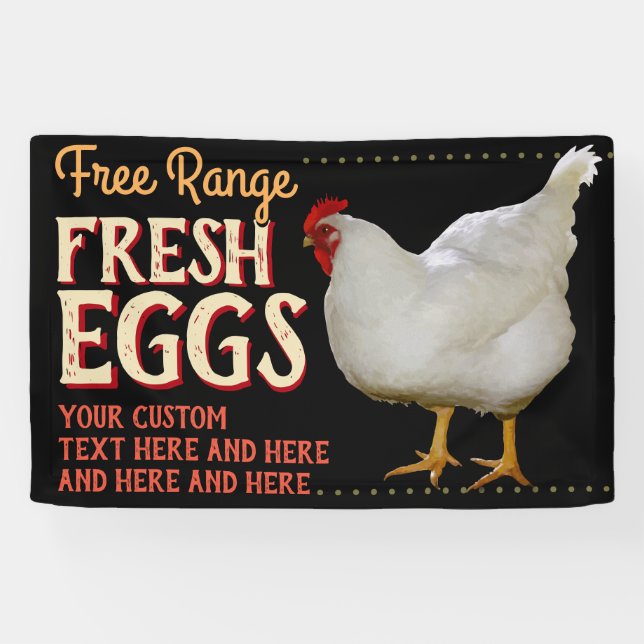 FRESH EGGS free range chickens organic Banner (Horizontal)