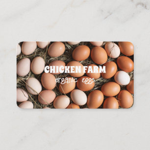 Fresh Eggs Organic Bio Eggs Chicken Hen Farm Business Card