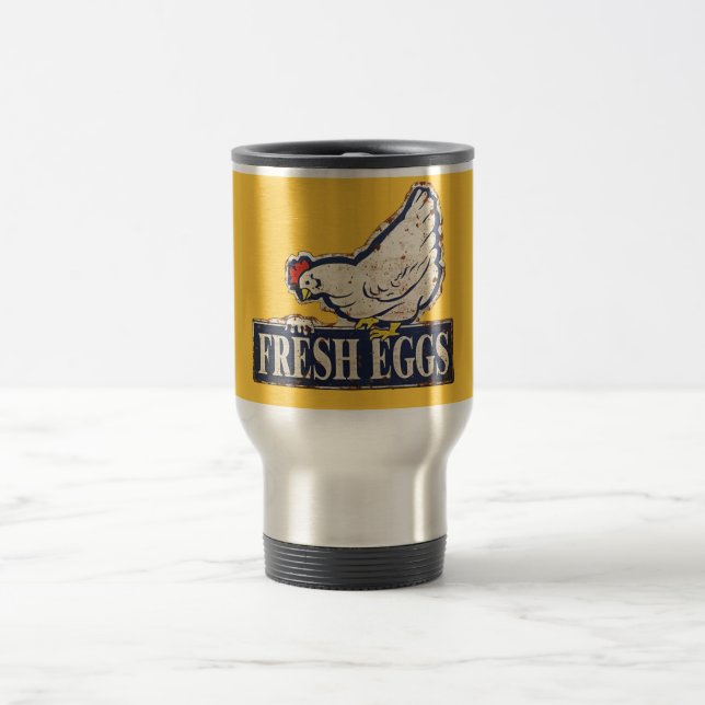 fresh eggs travel mug (Center)