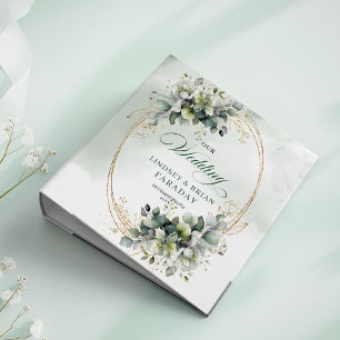 Fresh Elegance Green and White Wedding Album Binde Binder