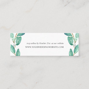 Fresh Eucalytpus leaves Wedding  Website Mini Business Card