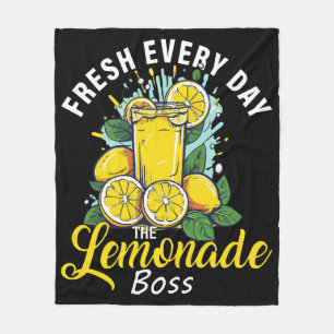 Fresh Every Day The Lemonade Boss Fleece Blanket