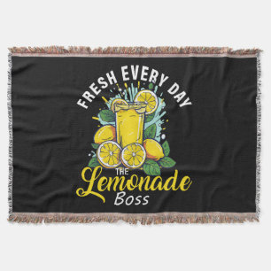Fresh Every Day The Lemonade Boss Throw Blanket