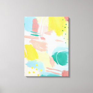 Fresh Face Abstract - Spring Colours Canvas Print