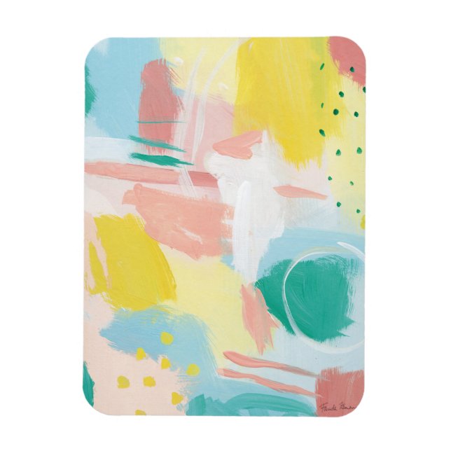 Fresh Face Abstract - Spring Colours Magnet (Vertical)