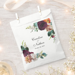 Fresh Fall Floral Wedding Favour Bag