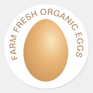 Fresh Farm Egg Chicken Classic Round Sticker