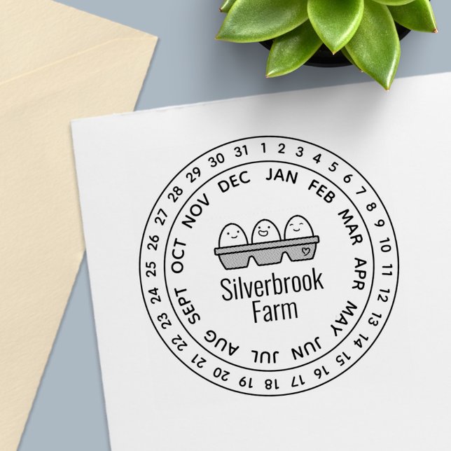 Fresh Farm Eggs Carton Date Wheel 2 Self-inking Stamp (Creator Uploaded)