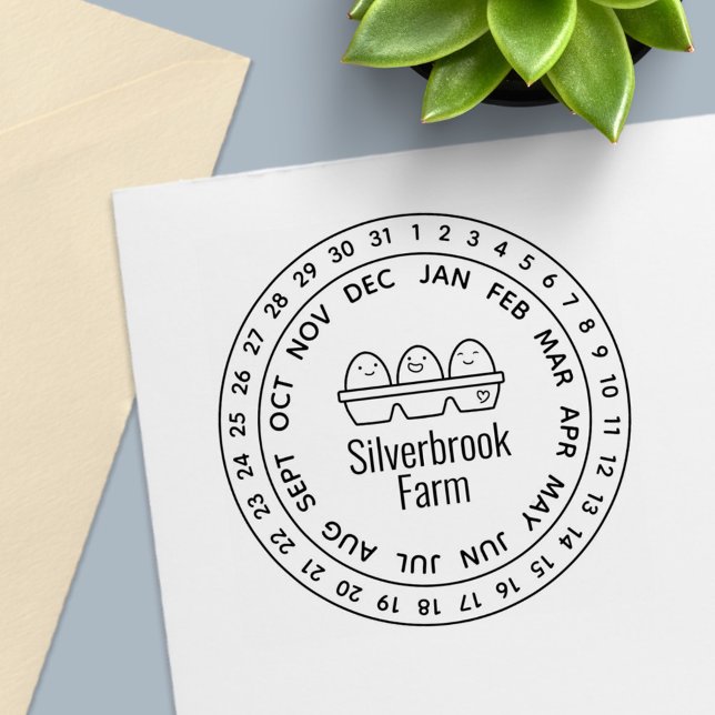 Fresh Farm Eggs Carton Date Wheel Self-inking Stamp (Creator Uploaded)