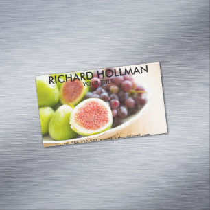 Fresh figs and grape Magnetic business card
