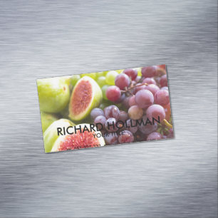 Fresh figs and grape Magnetic business card