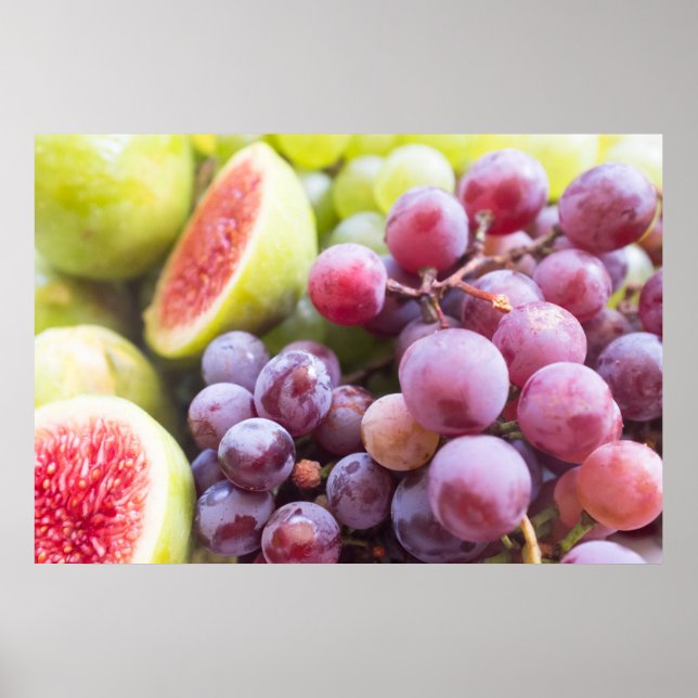 Fresh figs and grape poster (Front)