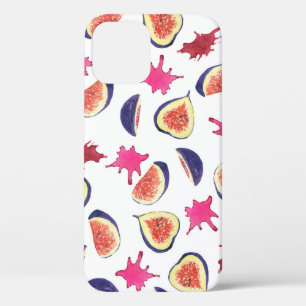 Fresh Figs Pink Juice Watercolor iPhone 12 Case