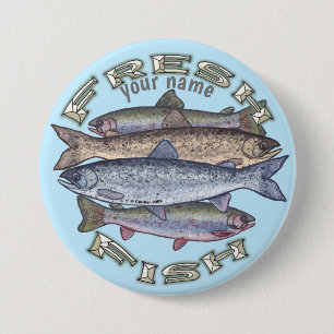 Fresh Fish  pin button