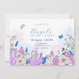 Fresh Floral summer bloom bridal shower Invitation