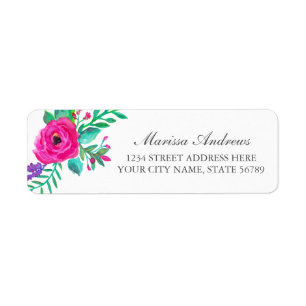 Fresh Florals Return Address Label