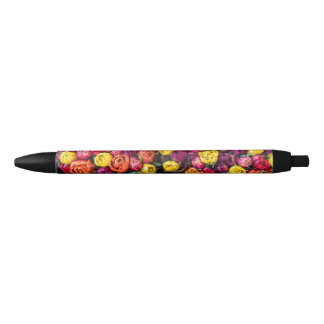 Fresh Flower Market – Vibrant Floral Black Ink Pen