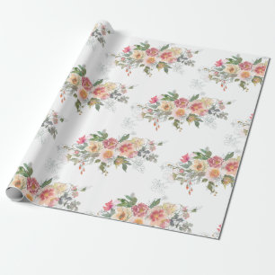 Fresh flowers wrapping paper