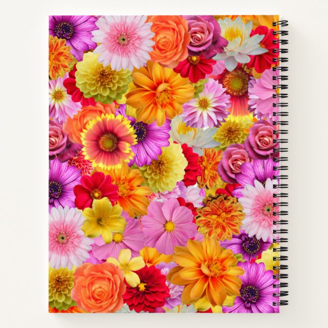 Fresh flowersSpiral Notebook (Back)