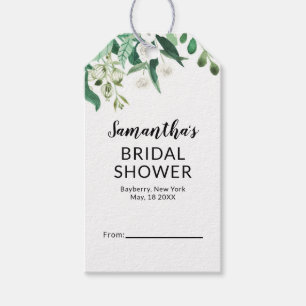 Fresh Foliage Botanical Mint Display Bridal Shower Gift Tags