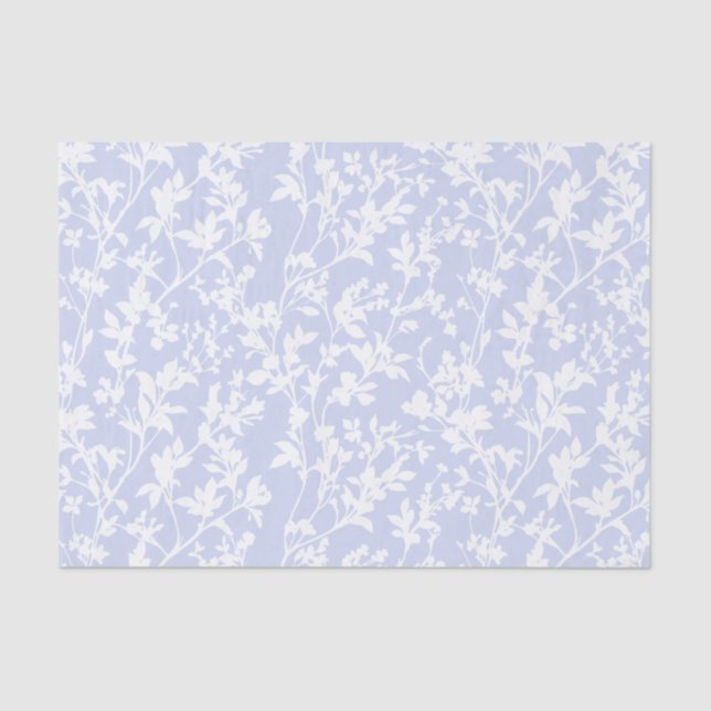 Fresh Foliage (Periwinkle) Tissue Paper (Front)