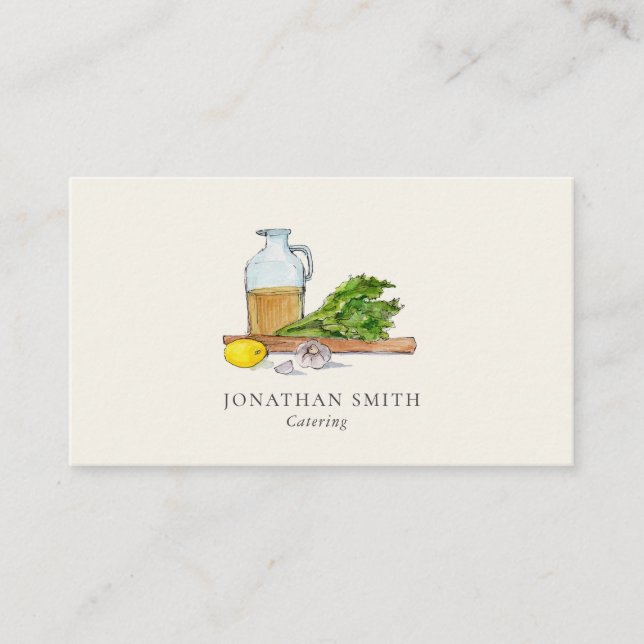 Fresh food Catering  Business Card (Front)