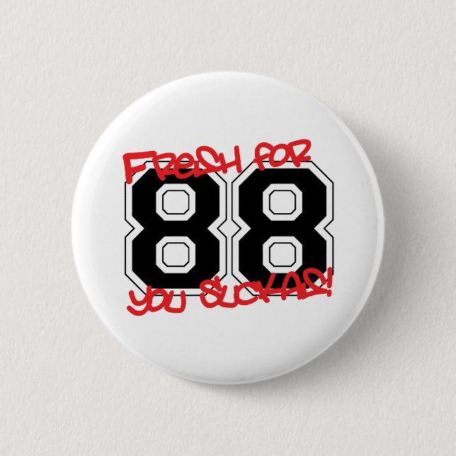 Fresh for '88 2 inch round button (Front)