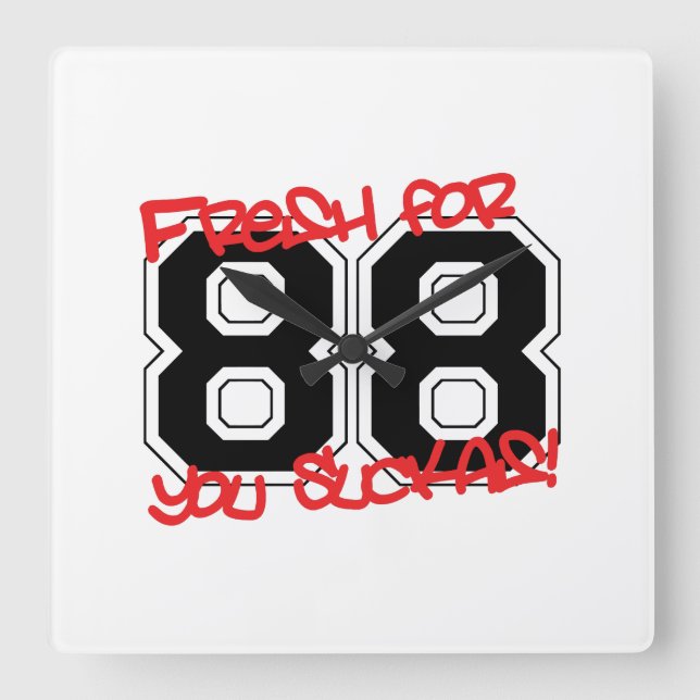 Fresh for '88 square wall clock (Front)