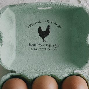 Fresh Free Range Eggs Family Farm Chicken Self-inking Stamp