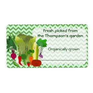 Fresh From The Garden Vegetables Label