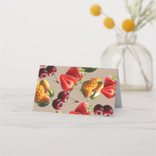 Fresh Fruit Pattern – Strawberry, Cherry & Mango A Loyalty Card
