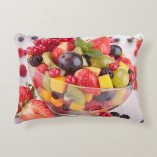 Fresh fruit salad decorative pillow