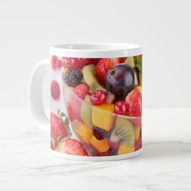 Fresh fruit salad large coffee mug (Front Left)