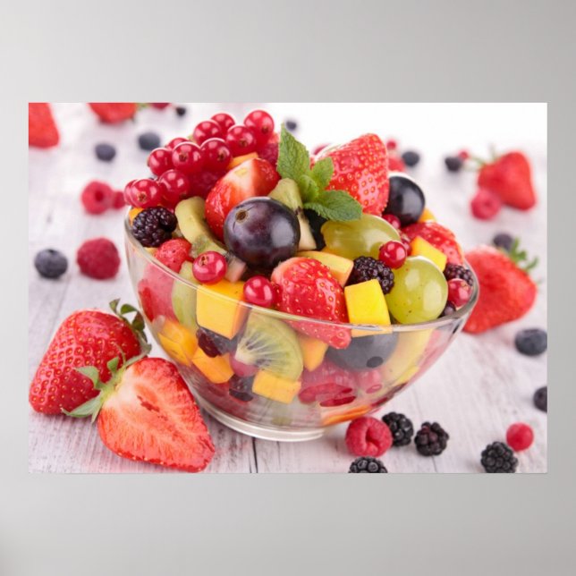 Fresh fruit salad poster (Front)