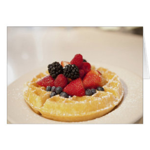 Fresh fruit waffle