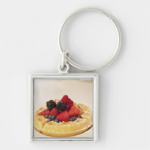 Fresh fruit waffle keychain