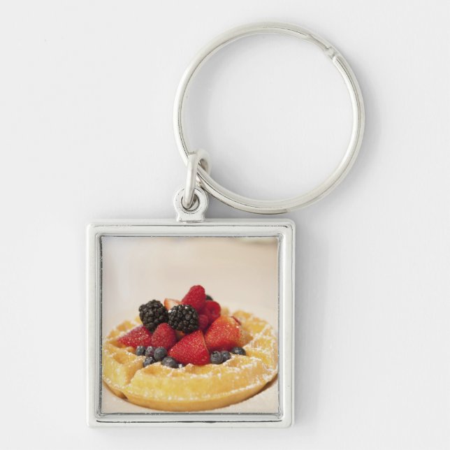 Fresh fruit waffle keychain (Front)