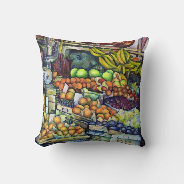 Fresh Fruit with Francis Throw Pillow (Front)