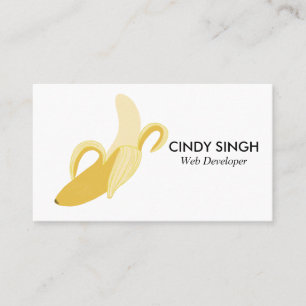 FRESH FRUITS: banana illustrated Business Card