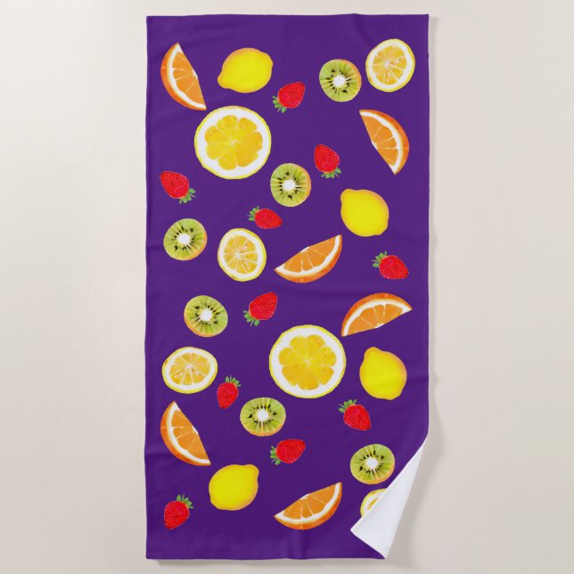 Fresh fruits  beach towel (Front)