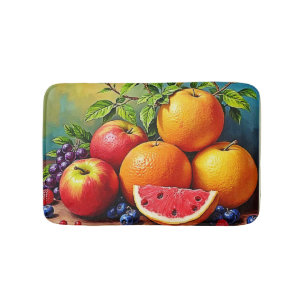 Fresh Fruits in a Perfect Mix Design Bath Mat